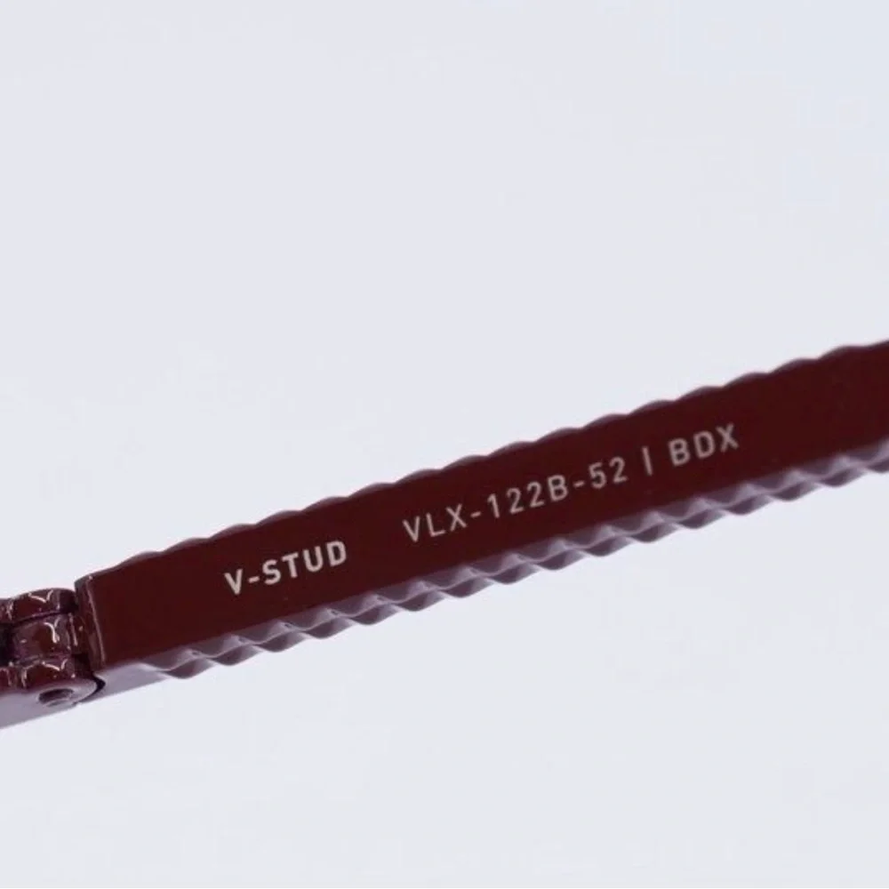 New! Valentino Bordeaux Octagonal Glasses, V STUD VLX 122B, Authentic